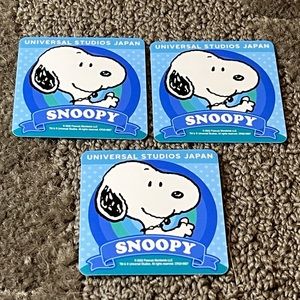 *6 for $10!*Lot of 3 Universal Studios Japan Snoopy Stickers Peanuts Japan Exclu